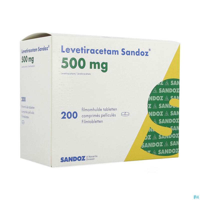 Levetiracetam sandoz comp pell 200 x 500 mg