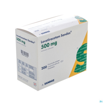 Levetiracetam sandoz comp pell 200 x 500 mg
