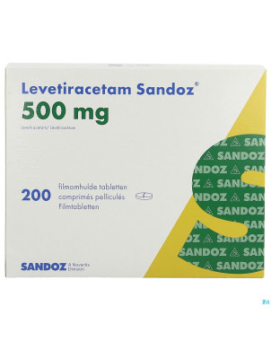 Levetiracetam sandoz comp pell 200 x 500 mg