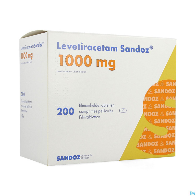 Levetiracetam sandoz comp pell 200 x1000 mg