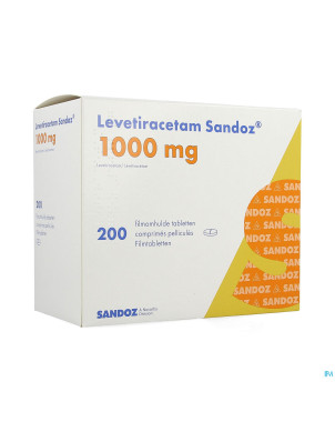 Levetiracetam sandoz comp pell 200 x1000 mg