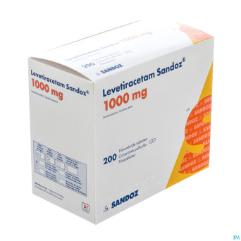 Levetiracetam sandoz comp pell 200 x1000 mg