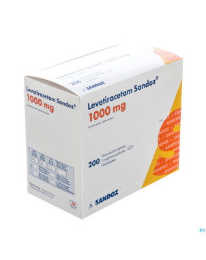 Levetiracetam sandoz comp pell 200 x1000 mg
