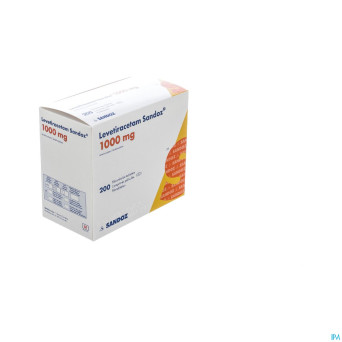 Levetiracetam sandoz comp pell 200 x1000 mg