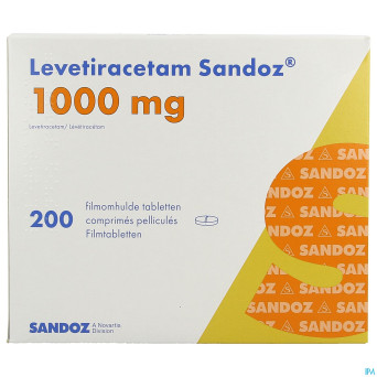 Levetiracetam sandoz comp pell 200 x1000 mg