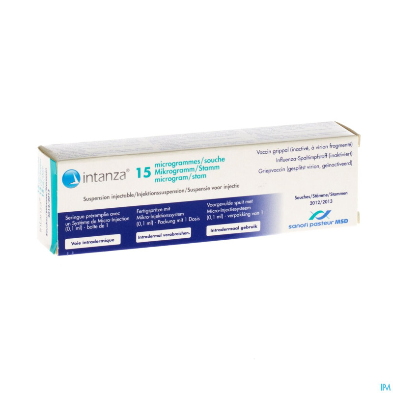 Intanza ser pr syst micro inj 0,1 ml/15mcg 2012