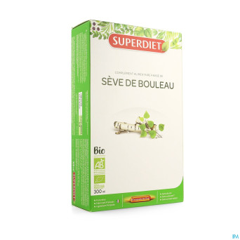 Superdiet seve bouleau bio    amp 20x15ml