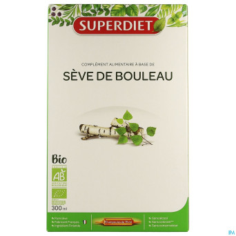 Superdiet seve bouleau bio    amp 20x15ml