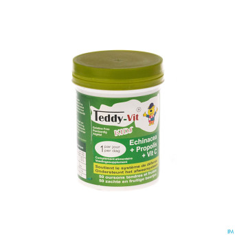 Teddy vit echinacea+propolis+vit c gomme ours 50