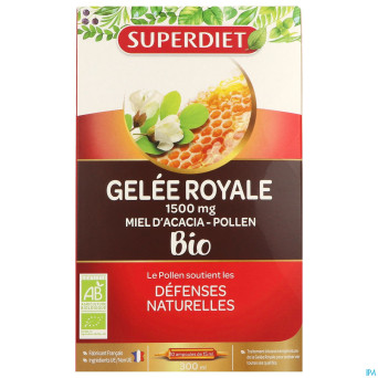 Superdiet gelee royale bio    amp 20x15ml