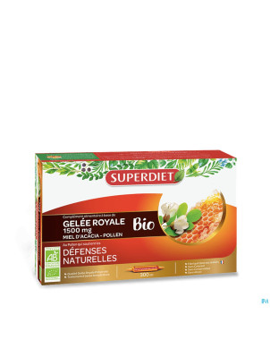 Superdiet gelee royale bio    amp 20x15ml