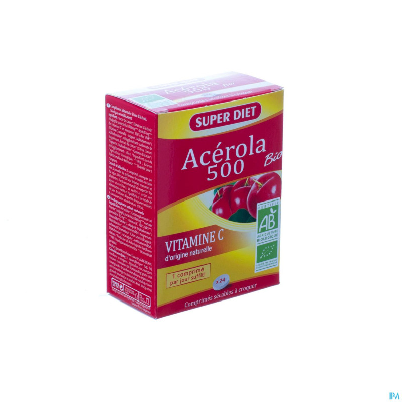 Superdiet acerola 500 bio    comp  24
