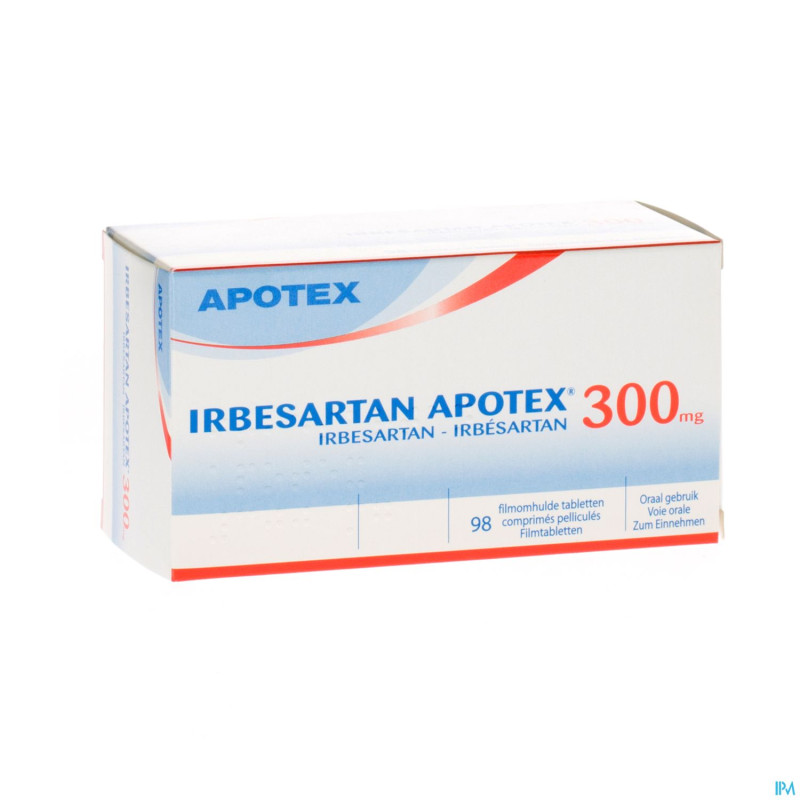 Irbesartan apotex 300mg comp pell 98