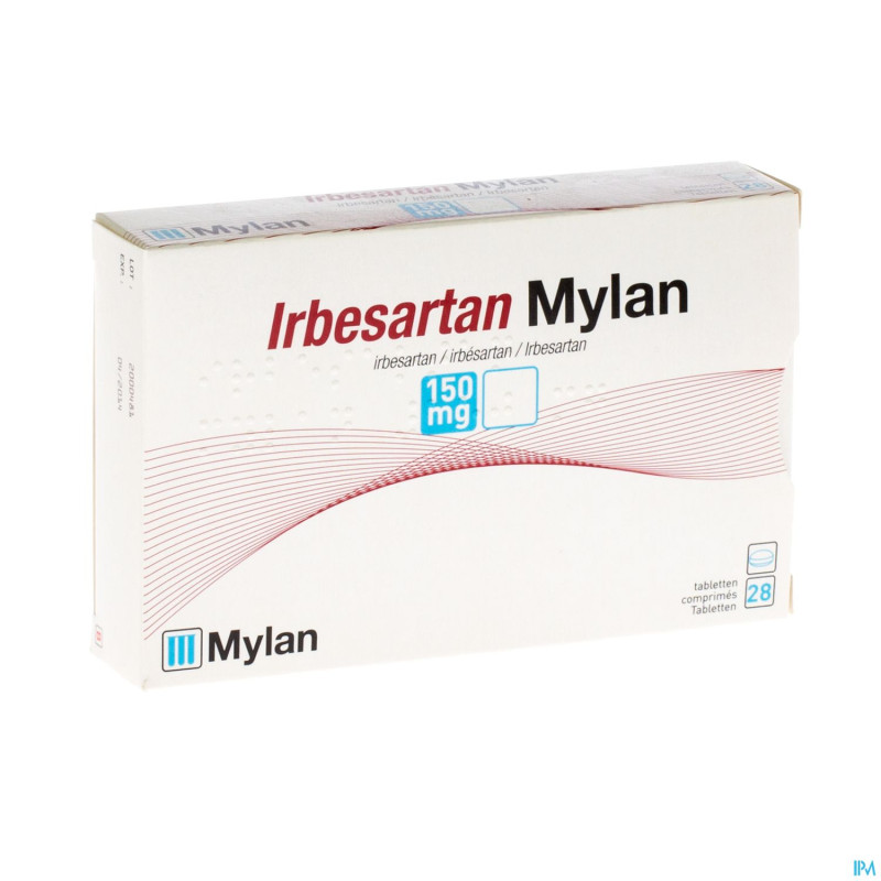 Irbesartan mylan 150mg comp pell 28