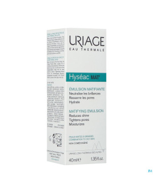 Uriage hyseac mat gel creme tube 40ml