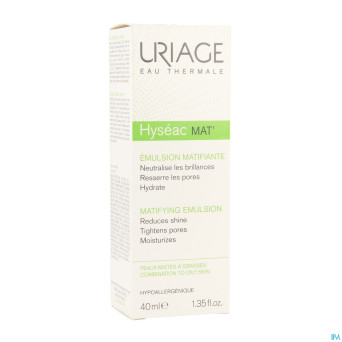 Uriage hyseac mat gel creme tube 40ml