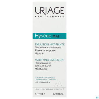 Uriage hyseac mat gel creme tube 40ml