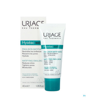Uriage hyseac mat gel creme tube 40ml