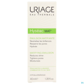 Uriage hyseac mat gel creme tube 40ml