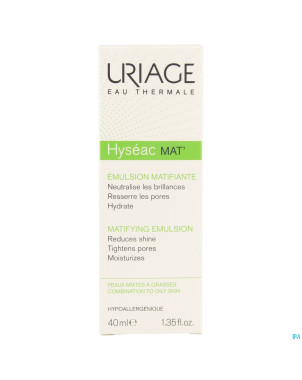 Uriage hyseac mat gel creme tube 40ml
