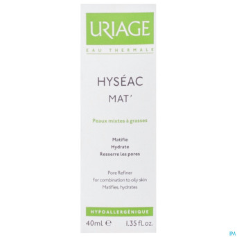 Uriage hyseac mat gel creme tube 40ml