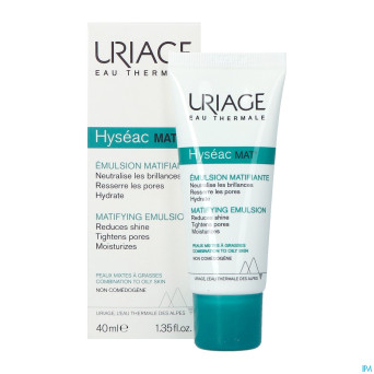 Uriage hyseac mat gel creme tube 40ml
