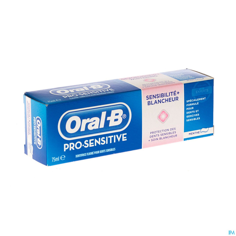 Oral b pro sensitive + whitening dentif 75ml