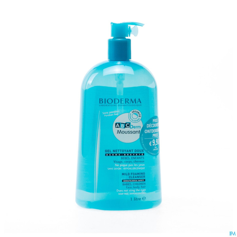 Bioderma abc derm gel moussant  1l prix decouverte