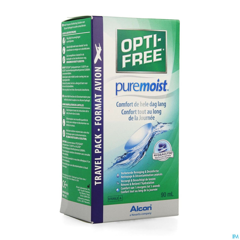 Opti-free puremoist m.purpos.desinf.1x 90ml+etui