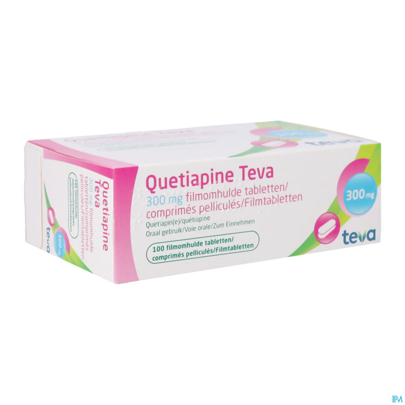 Quetiapine teva 300 mg comp pell 100