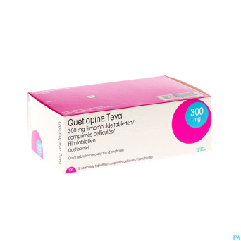Quetiapine teva 300 mg comp pell 100
