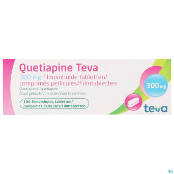 Quetiapine teva 300 mg comp pell 100