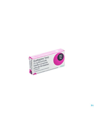 Quetiapine teva  25 mg comp pell   6