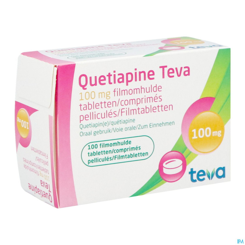 Quetiapine teva 100 mg comp pell 100