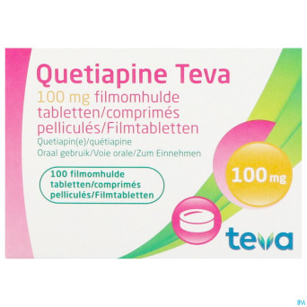Quetiapine teva 100 mg comp pell 100