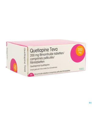 Quetiapine teva 200 mg comp pell 100