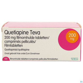 Quetiapine teva 200 mg comp pell 100