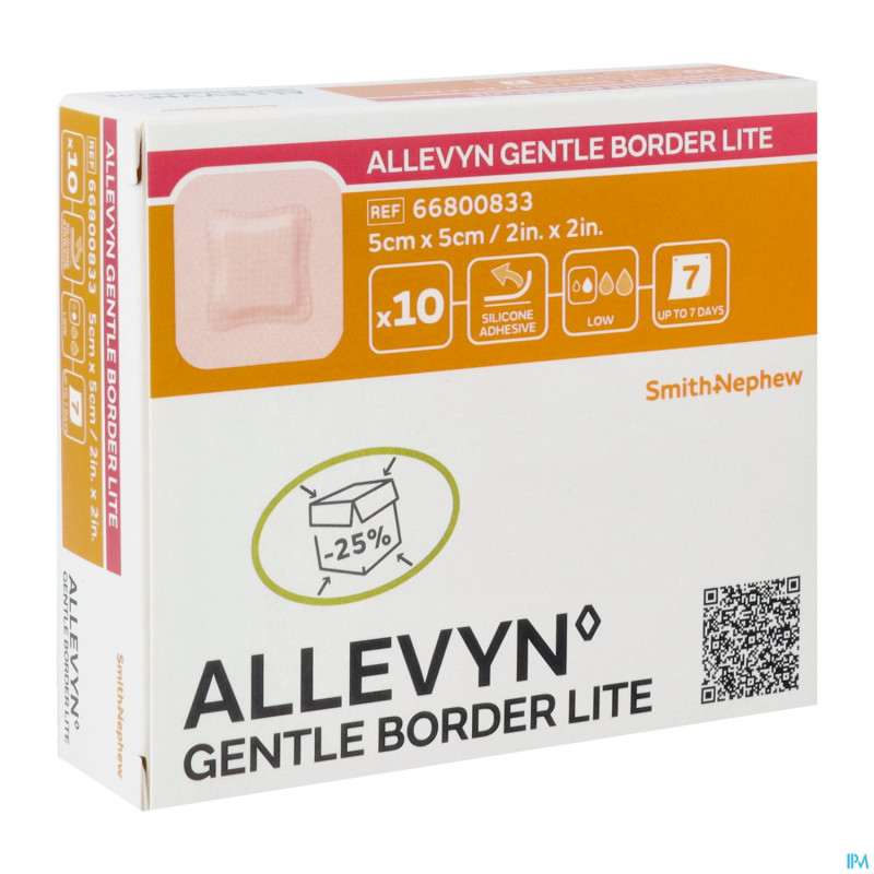 Allevyn gentle border lite  5,0x 5,0cm 10 66800833