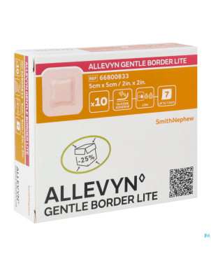 Allevyn gentle border lite  5,0x 5,0cm 10 66800833