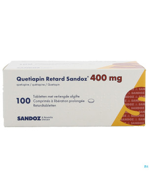 Quetiapin sandoz liberat prol 100 x 400 mg