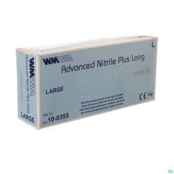 Advanced gant nitril+ long s/pdr  l 100