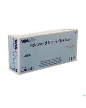 Advanced gant nitril+ long s/pdr  l 100
