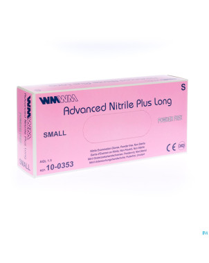 Advanced gant nitril+ long s/pdr  s 100