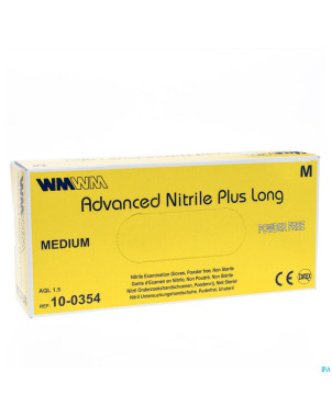 Advanced gant nitril+ long s/pdr  m 100