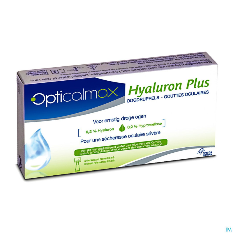 Opticalmax hyaluron plus   20x0,5ml