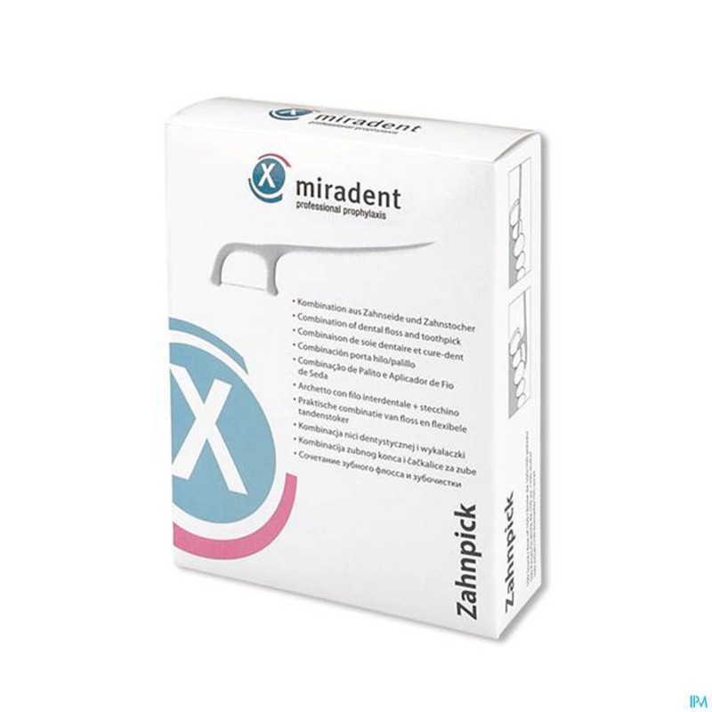 Miradent cure-dents avec fil dentaire 100