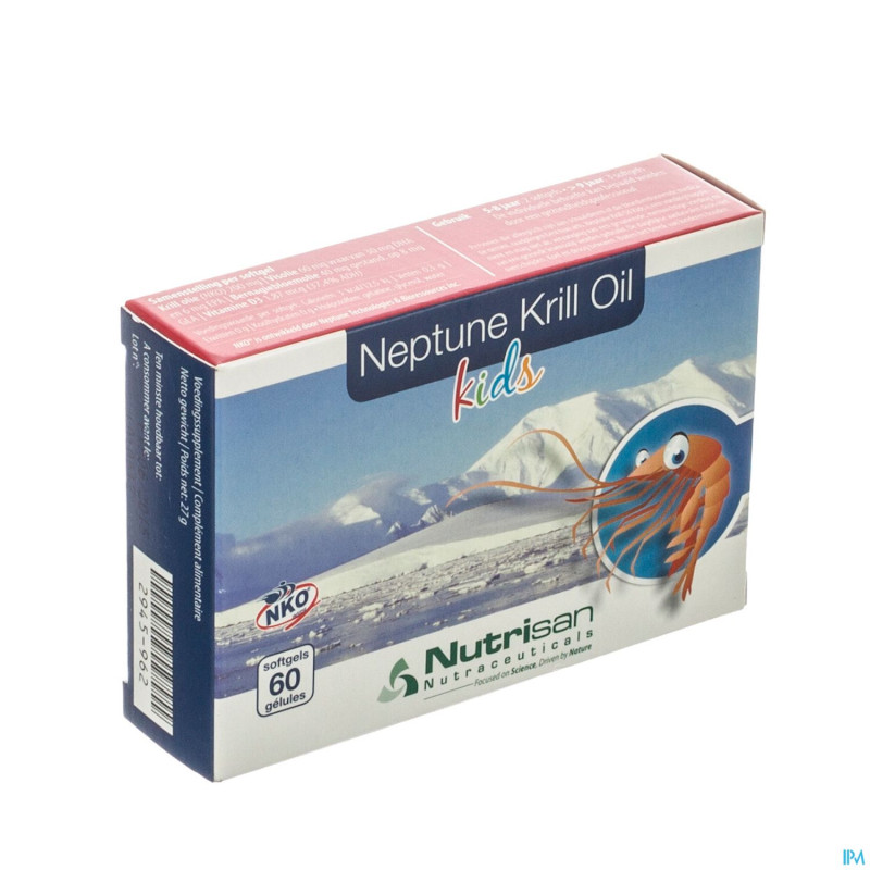 Neptune krill oil kids  softgels  60 nutrisan
