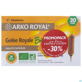 Arkoroyal gelee royale 1500mg duopack amp 2x20