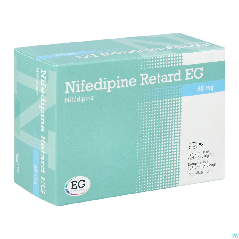 Nifedipine retard eg 60mg comp liberat prol 98