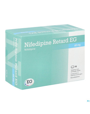 Nifedipine retard eg 60mg comp liberat prol 98